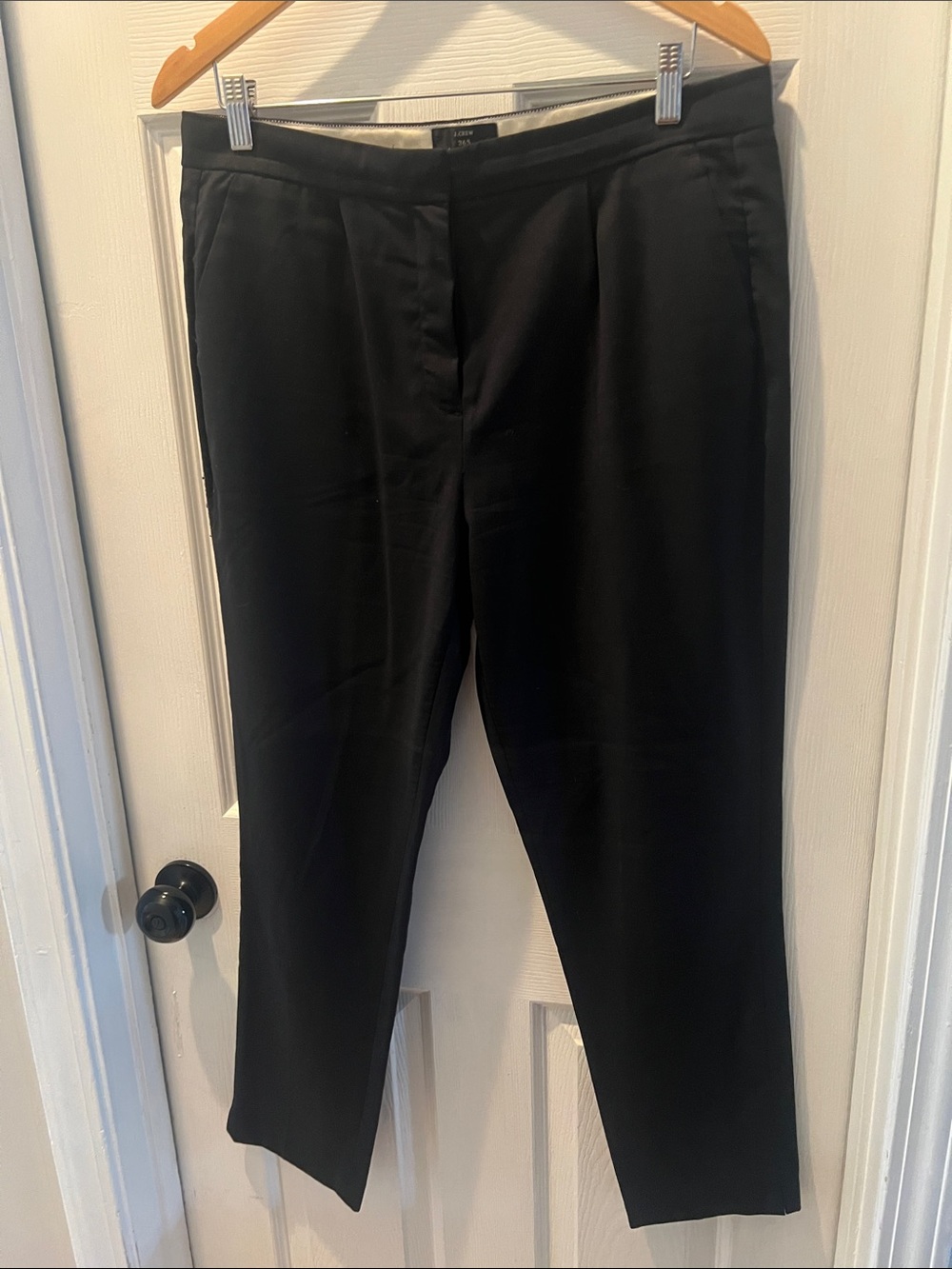 J.Crew 365 Straight Leg Trousers, Black, 10